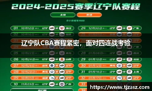 辽宁队CBA赛程紧密，面对四连战考验